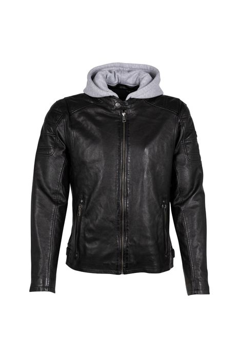 Geaca de Piele Barbati Mauritius Neagra Rylo