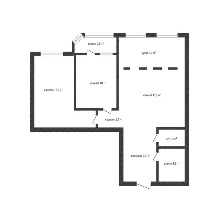 Продаётся самая дешёвая 3-комнатная квартира на НУРСАТЕ. Этаж 8 из 9.