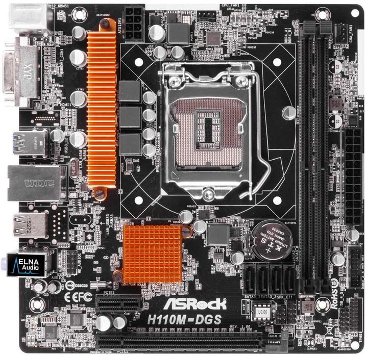 Дъно Дънна платка ASRock H110M-DGS LGA 1151 32GB DDR4 Micro ATX