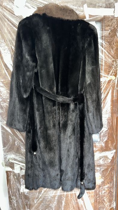 шуба из черной норки