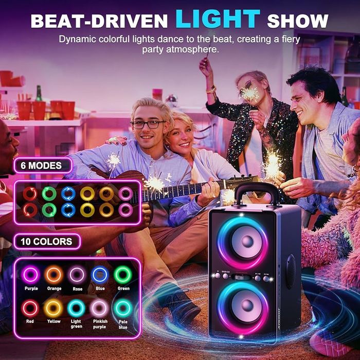 Bluetooth високоговорител ODIOMX, тонколона  мощност 200 W