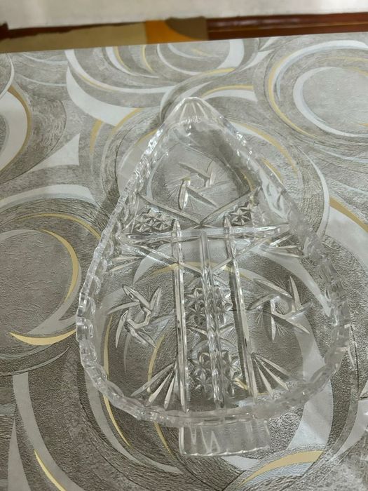 Хрустальная манежница и вазочка