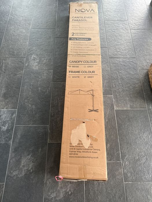 Umbrelă Cantilever Nova Outdoor Living Apollo 3x2m Bej - Nouă