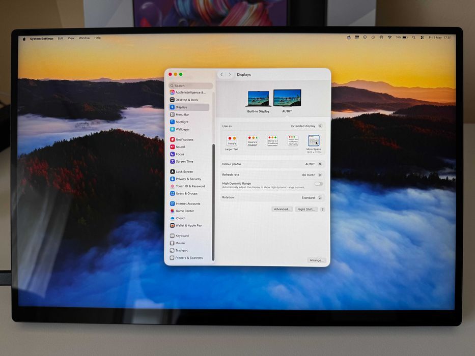 Monitor Portabil 16" 4K cu Touchscreen, USB-C, HDMI