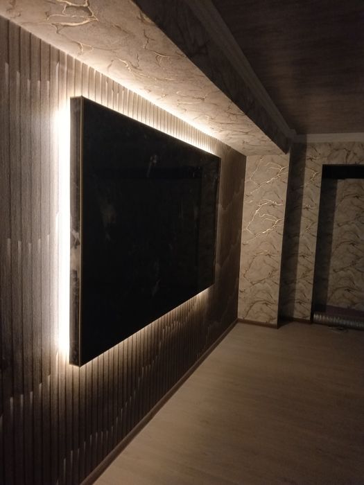 ПВХ панелдан под телевизор ясаймиз  нархи 500 000 сум