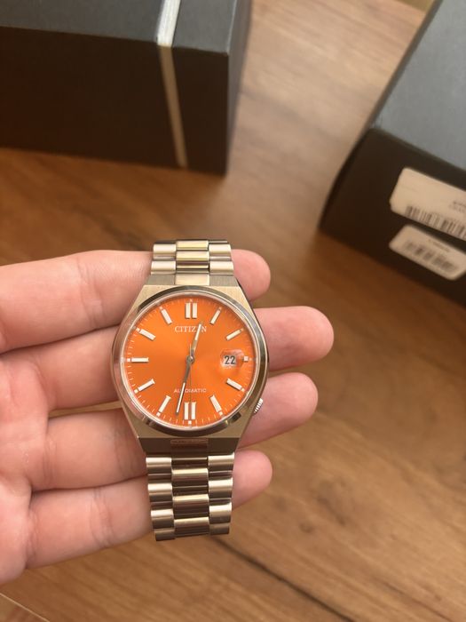 Нов Мъжки Часовник Citizen Tsuyosa Automatic NJ0151-88M – Orange Dial