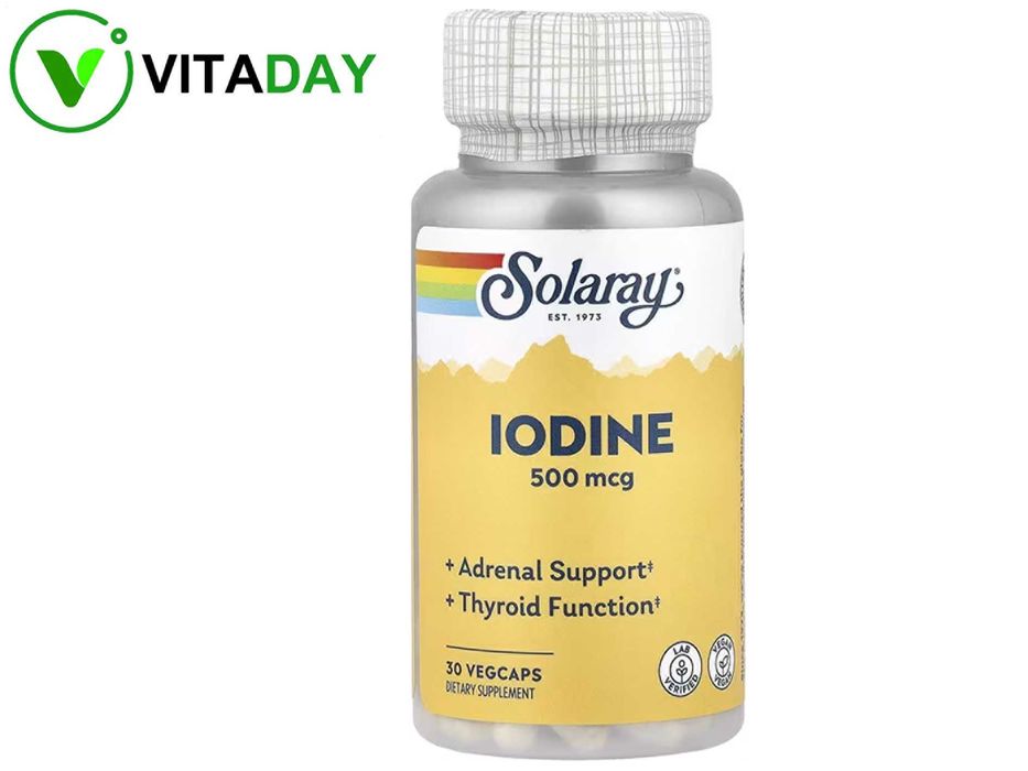 Solaray Iodine  Йод из йодида калия