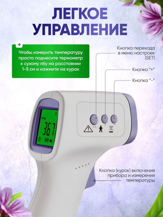 Электронный инфракрасный термометр, бесконтактный