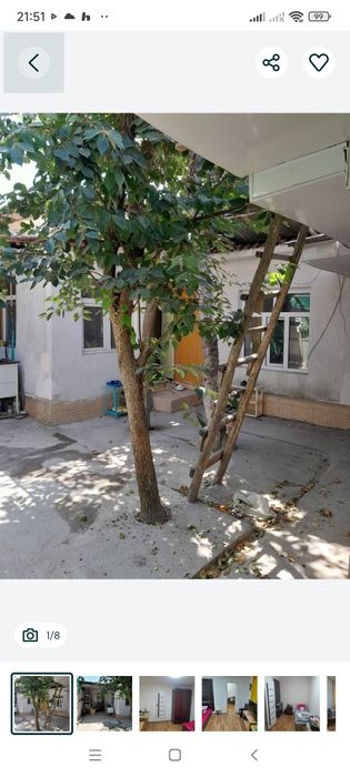 Продается. 1 сот. 3 комнаты паркентский.  50500 уе