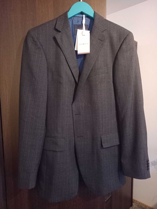 Sacou original Tommy Hilfiger,  gri, mărimea L