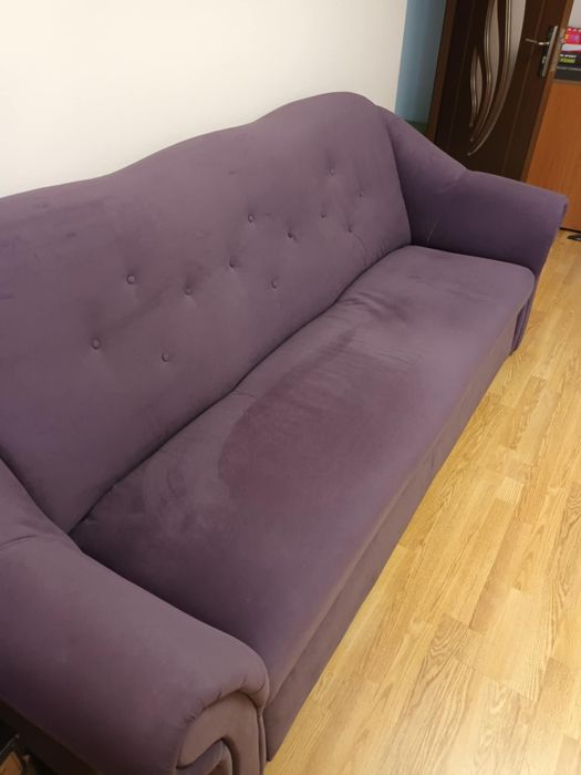 Canapea extensibila cu fotoliu si tabureti