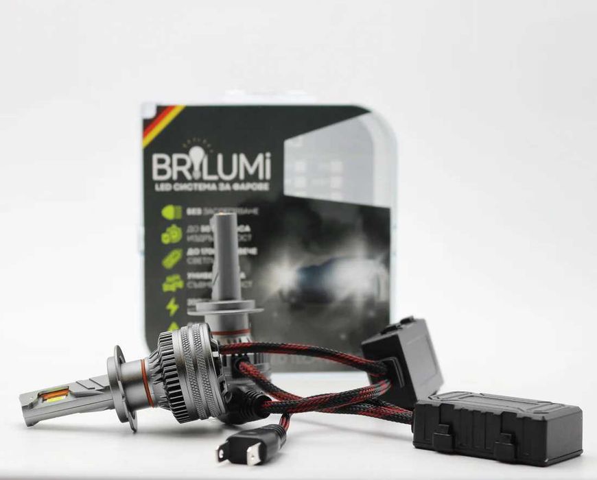 LED крушки за автомобил BRILUMI ZENITH, H7, 200W, 6000K