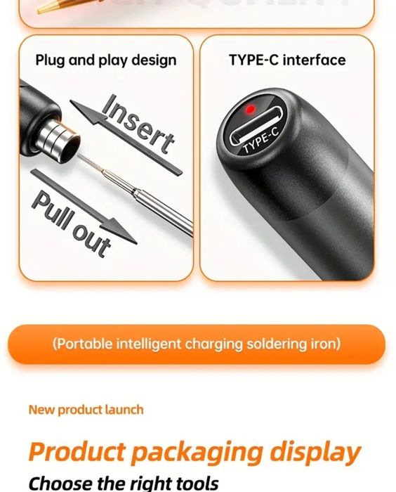 Портативный Паяльник с Цифровым Дисплеем