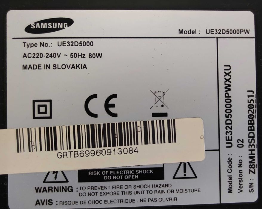 Piese televizor  UE32D5000PW Samsung