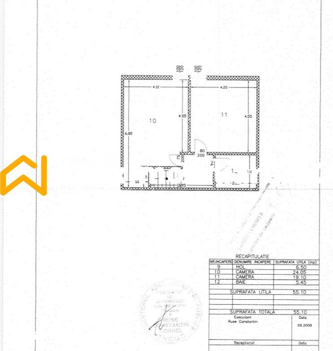 Duplex 3 camere de vanzare Rosu — 118 mp utili, doua bai