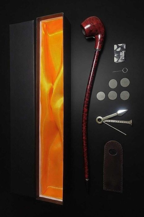 Длинная Курительная Трубка Churchwarden. 46 см. Подарочный Комплект.
