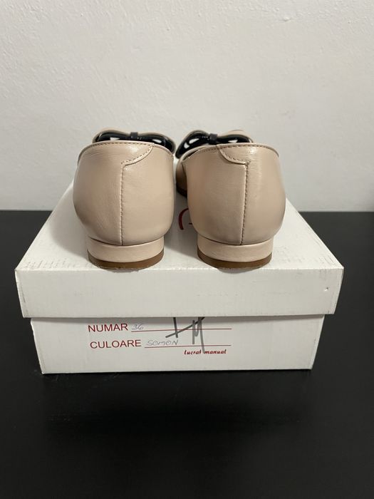 Balerini din piele, marimea 36 (23 cm), nude