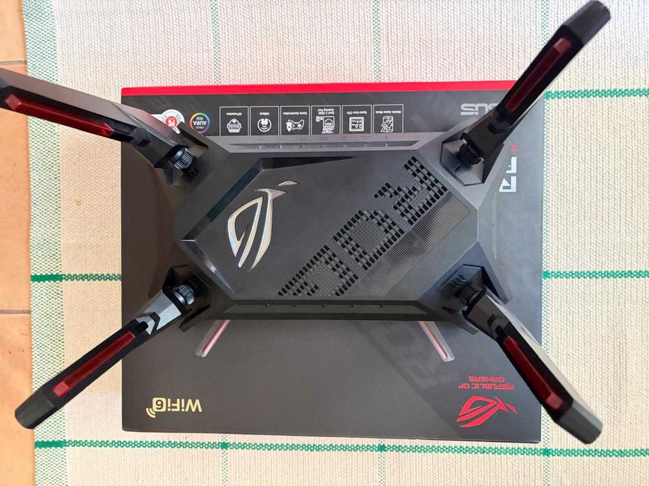 Router Wireless Gaming ASUS ROG Rapture GT-AX6000, Dual-Band, Wi-Fi 6, AiMesh, Triple-Level Game Acceleration