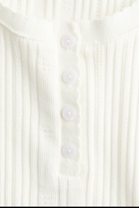 Бяла памучна блуза H and M нова