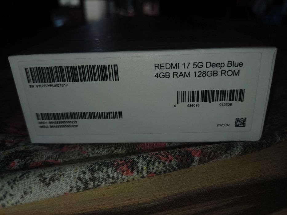 Xiaomi Redmi 17 5G Deep Blue 4GB Ram 128GB ROM