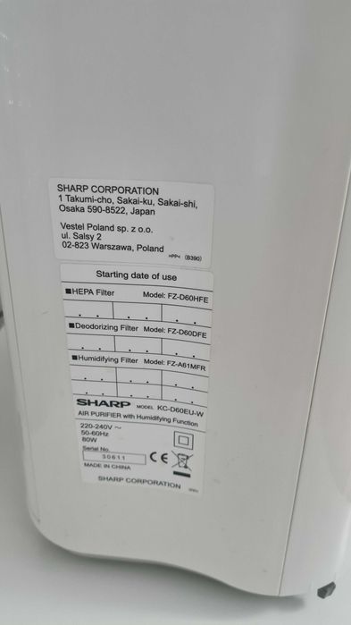 Sharp purificator si umidificator