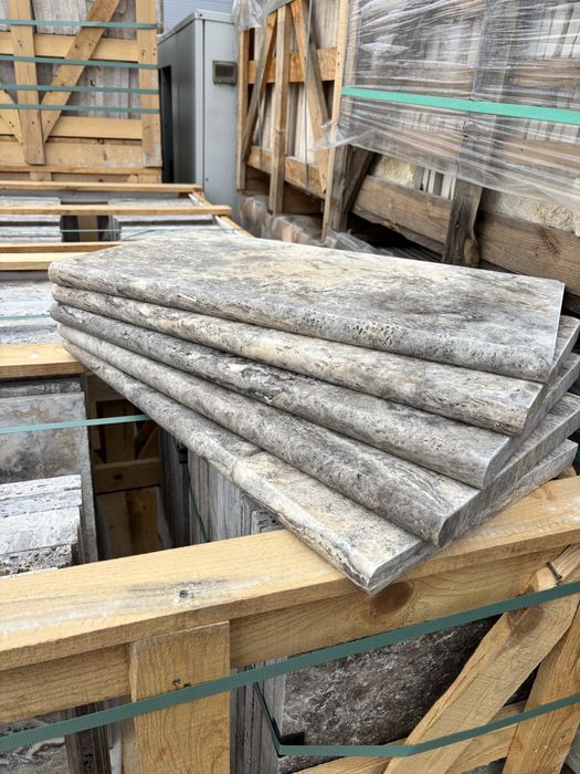 Bordura travertin silver 3x33x61