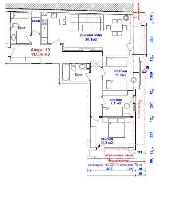 Продава се Тристаен апартамент в Бургас, Център - 134 кв.м за 1655 €/кв.м - Снимка #2
