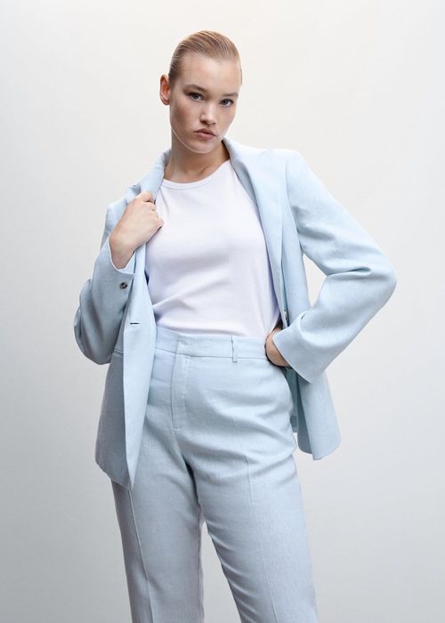 MANGO. Plus  size. 100% лён. Костюмные брюки