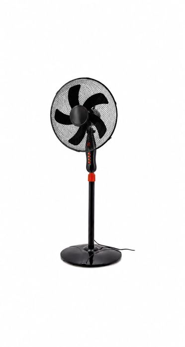 Ventilator cu picior,oscilatie 90 grade, 3 viteze, negru + portocaliu