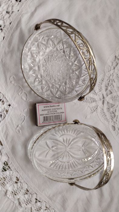 Тарелки-Лебеди стеклянные