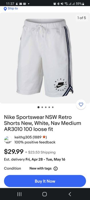 Pantaloni scurti Nike dama L / XL sport retro