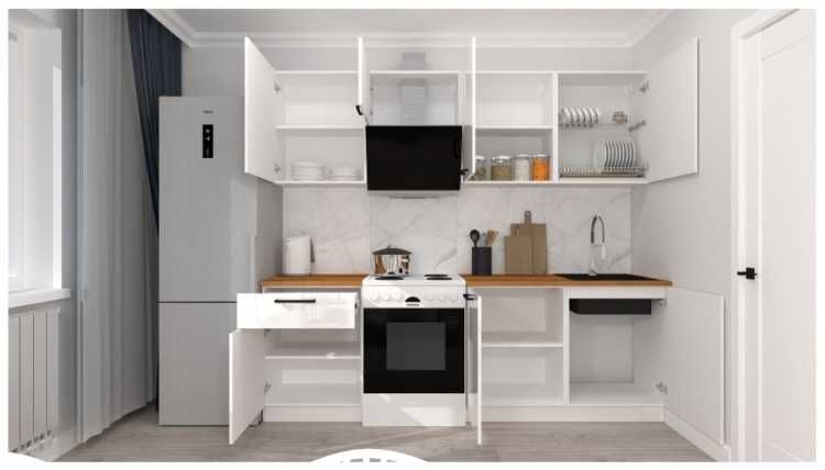 Пошаговая инструкция, как спроектировать и установить кухонный гарнитур в кухне 6 кв.м