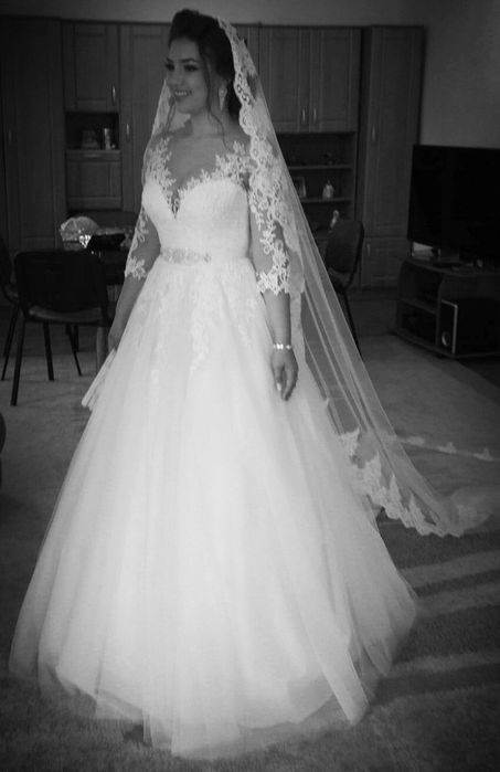 Rochie de mireasa A-Line ST.PATRICK Model FERIA White One PRONOVIAS