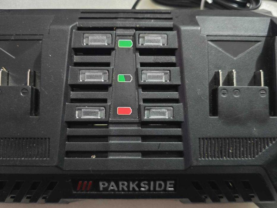Incarcator dublu rapid Parkside PDSLG 20 B1 20V mufa EU 2 pini 2x4.5A IAN 497645