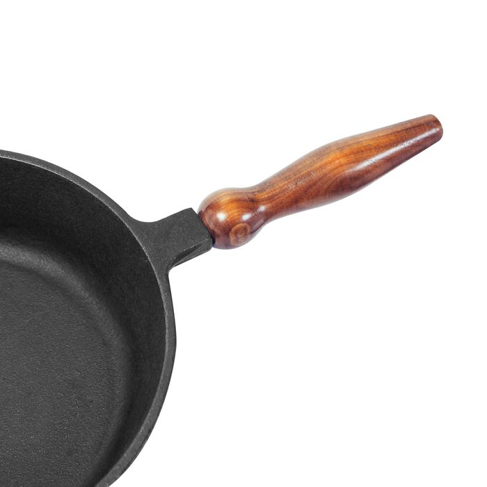 Сковорода с деревянной ручкой | DAVR METALL | Yog‘och dastali tova