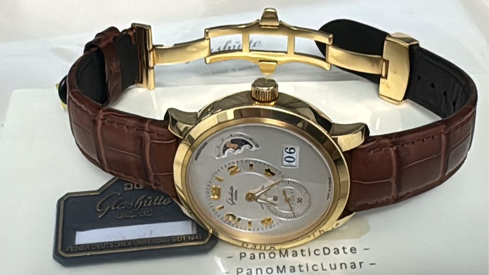 Золотые часы Glashutte PanoMaticLunarXL