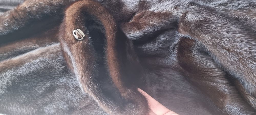 Норковая шуба с поясом