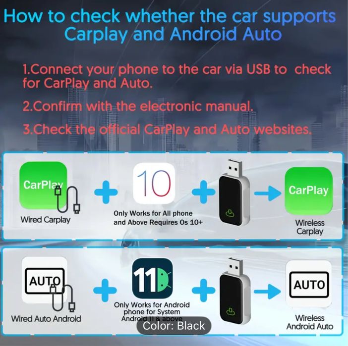 Adaptor Android Auto / Carplay Dongle 2-in-1 YNF