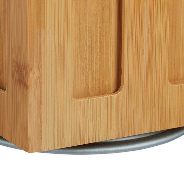 Suport Capsule de Cafea Nespresso 80 bucati Rotativ Bambus 40x14 cm