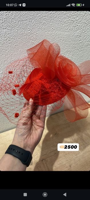 Шляпка красная для девочек