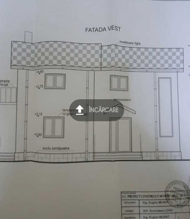 Vând temelie turnată 87m² cu teren de 274m²