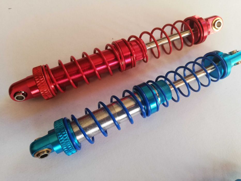 Automodel 4 amortizoare BDX aluminiu 100mm+garnituri, arcuri,accesorii