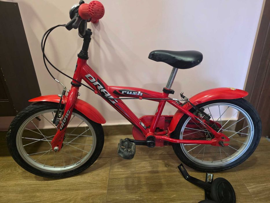 Детско колело DRAG rush 16" с помощни колела
