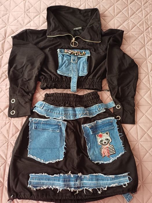 Сет на Djofra в черен цвят,размер S