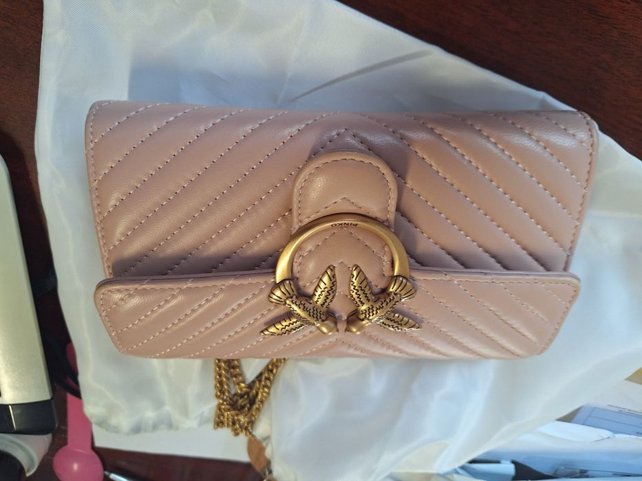 Geanta eleganta roz pudra