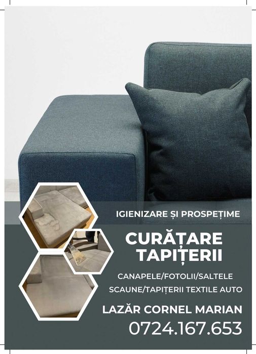 Curățenie Profesională pentru  Canapele, fotolii, saltele, auto