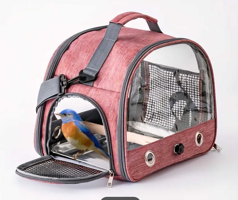Преносима чанта за папагали, гугутки, дребни птици