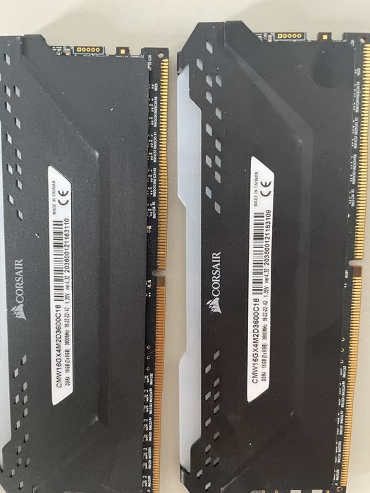 16gb ram corsair dual channel 3600mhz
