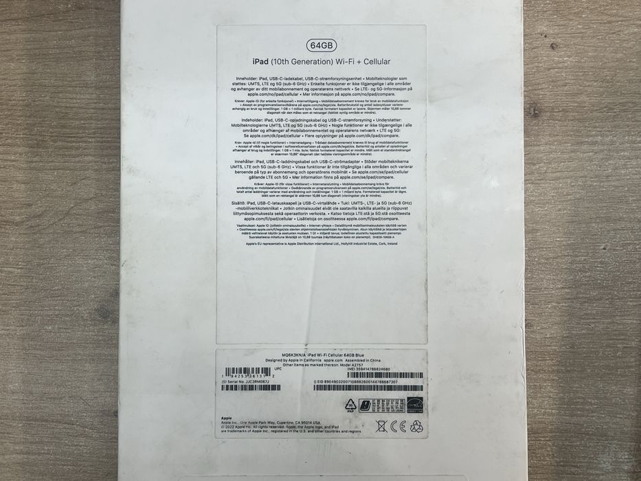 Apple iPad 10th gen 64GB Cellular