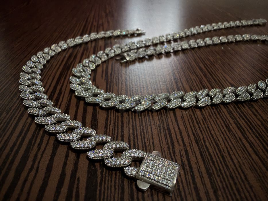 SET Cuban ARGINT ( Lanț + Brățară)